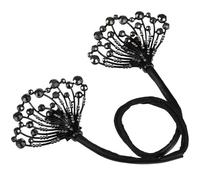 FELTECHELECTR Pince à Chignon Torsadée Accessoire de Coiffure en Métal et Tissu Noire Chic et Pratique pour Créer Facilement un Joli Bun Élégant