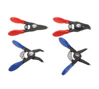 FELTECHELECTR Pince à Circlips Mini 4 Pièces - Pinces à Anneaux Internes et Externes avec Mâchoires Droites et Coudées en Métal Robuste - Kit D’outils de Réparation Automobile Compact