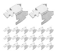 FELTECHELECTR Pince D'étagère en Acier Argentée, Lot de 20 Pièces | Support D'armoire, Design Polyvalent, Clips Métalliques Robustes, pour Rayonnage et Pilastres