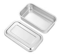 FELTECHELECTR Plateau en Acier Inoxydable avec Couvercle Argenté, Finition Polie, Facile à Utiliser, pour Procédures Chirurgicales et Outils Médicaux