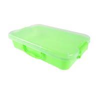 FELTECHELECTR Plateau Sensoriel Garçon Et Filles Médium Transparent Vert Ensemble Moules Thème Spatial Argile Ultra-légère Bac à Sable Plastique Jouets Créatifs Activités Manuelles Rangement Intégré