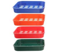 FELTECHELECTR Plateaux de Rangement pour Pièces de Monnaie en Plastique, Trieuse de Pièces Empilable 4 Plateaux Colorés Réutilisables pour Tri Quotidien