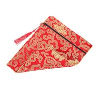 FELTECHELECTR Pochette en Soie Rouge pour Rangement des Écritures Bouddhistes et Documents, Protection Optimale Intérieur Spacieux Usage Zen et Élégant