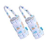 FELTECHELECTR Pochette Isotherme pour Biberon en Oxford et Coton, 2pcs Isolation Thermique et Facile à Transporter, pour Poussette en Parc ou Plage