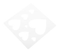 FELTECHELECTR Pochoirs de Noël Réutilisables en Plastique Blanc Forme Cœur, Résistants à L'usure, pour DIY Craft et Dessin, Modèle Pochoir Soi-même 10x10cm