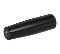 FELTECHELECTR Poignée Rotative en Bakélite Noire M6x100 Filetage Cuivre, Manche pour Fourchette à Barbecue, Accessoire Résistant Haute Température pour Outils et Brochettes de Gril