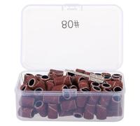 FELTECHELECTR Polissage et Élimination Graisse des Ongles 100 Bandes Abrasives pour Perceuse à Ongles en Résine Marron 100 Pièces pour Manucure et Nail Art des Ongles