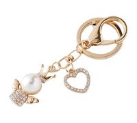 FELTECHELECTR Porte-clés Présent Saint-valentin Ange Gardien en Métal Doré Pendentif Cœur , Accessoire pour Paquet à Main , pour Fête ou Vacances