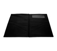 FELTECHELECTR Porte-menu Noir en Pvc Classique et Élégant Prise en Main Confortable, Multi-fonctionnel pour Affichage Menu Restaurant et Présentation des Chèques Professionnels