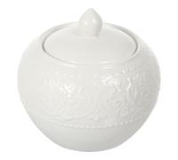 FELTECHELECTR Pot à Sucre Carré en Céramique Blanche Contenant de Sucre pour Café Récipient Pratique et Élégant pour Usage Familial ou Restauration Accessoire Indispensable Cuisine et
