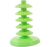 FELTECHELECTR Présentoir à Sucettes Circulaire en Pp 5 Couches et Multiples Trous, Porte-sucettes Pratique pour Exposer Bonbons et Barbe à Papa, Couleur Vert Naturel