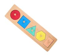 FELTECHELECTR Puzzle Géométrique en Bois 10 Pièces pour Tout-Petits 2-4 Ans Jeu D’Association de Formes et Couleurs Plateau Sensoriel Éducatif Montessori pour Éveil Cognitif et Apprentissage