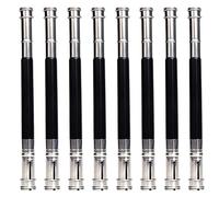 FELTECHELECTR Rallonge Prolongateur Pratique de à Double Extrémité Crayon en Acier Inoxydable, Lot de 8 de Set de Pièces et pour École et Bureau pour Crayons Courts Noirs