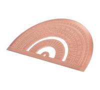 FELTECHELECTR Rapporteur Outil de Dessin Créatif et Rétro Semi-circulaire Marron en Cuivre pour Mesure Précise D'angle pour Étudiants en Mathématiques