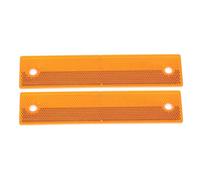 FELTECHELECTR Réflecteur de Glissière de Sécurité Routière Rectangulaire 180x40 Mm Jaune Conforme Norme Nationale, Lot de 2 Panneaux Réfléchissants pour Bord D’autoroute, Balise