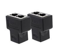 FELTECHELECTR Répartiteur 1 vers 2 pour Câble Ethernet Lot De 2 Connecteur Réseau Solide Adapté pour Internet Simultanée Utilisation Facile Compatible Routeurs Et Ordinateurs Couleur Noire