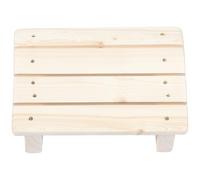 FELTECHELECTR Repose-Pieds en Bois Massif Khaki pour Bureau et Maison, Améliore la Posture Rangement Pratique, Confortable et Solide