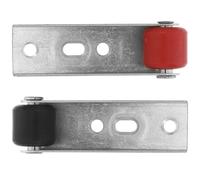 FELTECHELECTR Roulettes Silencieuses Support Vertical en Acier Laminé à Froid Lot de 2 Mécanisme Anti-bruit et Roue Directionnelle pour Porte en Bois pour Usage Intensif