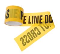 FELTECHELECTR Ruban de Signalisation Jaune et Noir Police Line Do Not Enter Bande de Chantier Non Adhésive pour Marquage de Zones Dangereuses Sécurité et Contrôle de Foule Ruban de Précaution