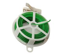 FELTECHELECTR Ruban Métallique de Jardin avec Coupe Fil Intégré Attache Câble Polyvalente pour Plantes Bonsaïs Vignes et Arbustes Fil Acier Vert pour Organisation et Fixation Extérieur