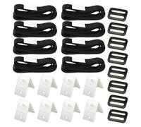 FELTECHELECTR Sangle de Fixation Noire en Plastique pour Enrouleur de Couverture Solaire de Piscine Enterrée, Simple D'utilisation et Solide, 1 Set Accessoire Pratique