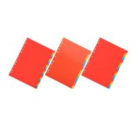 FELTECHELECTR Séparateurs de Documents en Pvc 3 Sets Onglets Écrits, Intercalaires Détachables pour Classeur Cahier Bureau Organisation
