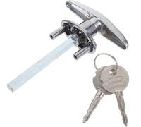 FELTECHELECTR Serrure à Poignée en T pour Porte de Garage en Métal Argenté, Installation Simple, Compatible Universellement, pour Maison et École, 1 Set