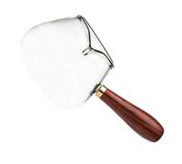FELTECHELECTR Service à Thé en Verre Borosilicaté 350ml Résistant Chaleur Anti-brûlure Facile à Nettoyer Poignée Latérale pour Usage Public et Maison