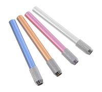 FELTECHELECTR Set de 4 Rallonges de Crayon en Métal pour École et Bureau Outil D'allongement Confortable et Polyvalent pour Crayons