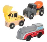 FELTECHELECTR Set de Voitures de Construction pour Garçon Fille Véhicules Éducatifs et Créatifs Camion Route Compatible avec Pistes Développement Motricité et Reconnaissance des Couleurs