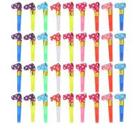 FELTECHELECTR Sifflets de Fête en Papier et Plastique 65 CM 60 Pièces Multicolores Souffleurs D’Anniversaire et Klaxons D’Applaudissements pour Animations Festives et Événements Joyeux