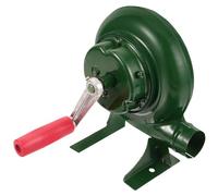 FELTECHELECTR Souffleur Portable à Manivelle en Fer Vert pour Barbecue et Cheminée, Ventilateur Manuel pour Allumer Rapidement Charbon et Feu de Camp