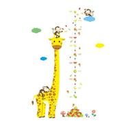 FELTECHELECTR Sticker Mural Girafe en Pvc pour Décoration Murale Créative, Graphique de Croissance pour Garçon et Filles, Autocollant Adhésif sans Trace, pour Chambre D'garçon et Filles et