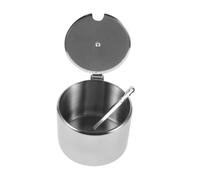 FELTECHELECTR Sucrier Inoxydable avec Cuillère Intégrée Pot à Épices Polyvalent pour Sucre Sel Poivre Récipient Robuste pour Cuisine Quotidienne
