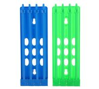 FELTECHELECTR Support Bague Oiseaux Voyageurs Lot de 2 Supports Suspendus Bleu et Vert en Matériau Solide pour Organisateur de Bagues en Volière et Élevage