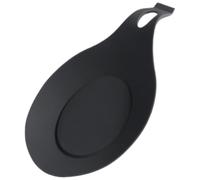 FELTECHELECTR Support de Cuillère en Silicone Épais Résistant à Haute Température Petit Repose-Cuillère Noir pour Comptoir Cuisine Porte-Ustensiles Pratique pour Cuisinière et Nettoyage
