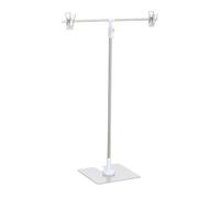 FELTECHELECTR Support de Fond pour Photographie Portable en Acier Inoxydable et Plastique Blanc, Mini Support Léger pour Photo Cosmétique et Food Flat Lay
