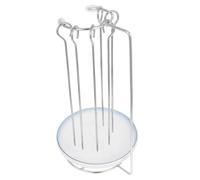 FELTECHELECTR Support pour Brochettes Bbq Vertical Acier Inoxydable avec Plateau Égouttoir Rack Suspendu Polyvalent pour Grillades Extérieures de Viande Légumes et Poulet