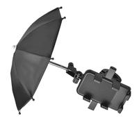FELTECHELECTR Support pour Téléphone de Vélo Électrique avec Mini Parapluie Intégré, Porte-téléphone pour Guidon en Abs et Silicone Antidérapant, Réglable Multi-Angles, Équipement Vélo