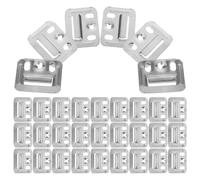 FELTECHELECTR Supports de Miroir de Commode en Acier Inoxydable Épais, Pince pour Meubles Stable et Difficile à Déformer, Lot de 100 Pièces pour Fixation Murale