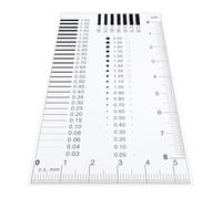 FELTECHELECTR Tableau de Mesure de Haute Précision en Plastique, Règle de Détection des Défauts, Carte de Comparaison Transparente pour Cartes de Poitrine et Jauges à Points, pour