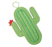FELTECHELECTR Tapis à Griffer pour Chat en Sisal avec Corde Suspendre de Cactus Vert, Exercice et Divertissement pour Chat, Se Suspend Bureau la Poignée de Porte