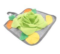 FELTECHELECTR Tapis d'apprentissage pour Lapin en Polaire Lavable Corde Suspendue, Tapis Sensoriel Vert pour Petits Animaux, Jouet Interactif Antistress et Éducatif