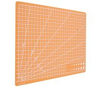 FELTECHELECTR Tapis de Découpe Double Face A4 30×22 Cm Orange, Planche à Découper Antidérapante pour Loisirs Créatifs, Couture et Artisanat, Surface Robuste Grille de Mesure Précise