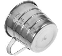 FELTECHELECTR Tasse à Mesurer Inox avec Poignée Outil de Mesure Précis pour Cuisine Cuisson et Préparation Café Graduée et Résistante Nettoyage Facile