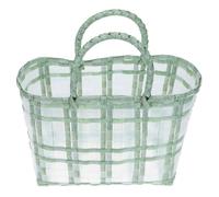 FELTECHELECTR Tissé Main Transparent pour Femme Cabas Décontracté Résistant avec Anse Solide pour Shopping Plage et Usage Quotidien Design et Flexible