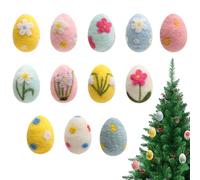 Felted Easter Eggs,Creative Large Pastel Spring Crafts Felted Eggs 12 Pieces |6x4.5cm Exquisite Home Tree Garland Crafts, Perfect Present Choice Easter Decoration For Wall, Living Room
