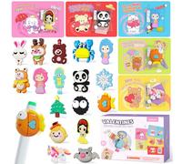 Feltom Lot de 30 crayons rotatifs avec cartes, pour la Saint-Valentin, pour enfants, pour soulager le stress, les fêtes en classe