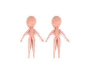 Feltsky 2 Pièce 7CM De Cadres De Corps En Feutre Pré-fabriqués Pour Rendre Les Fées, Les Momies, Les Gnomes, Les Extraterrestres Plus Faciles - Kits De Feutrage Pour Débutants