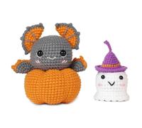 Feltsky Kit de crochet chauve-souris Pumpkin Buddy pour débutants, bricolage d'Halloween